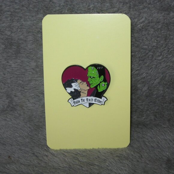 Frankenstein Made For Each Other Metal Enamel Pin 251032A2 - Picture 3 of 7